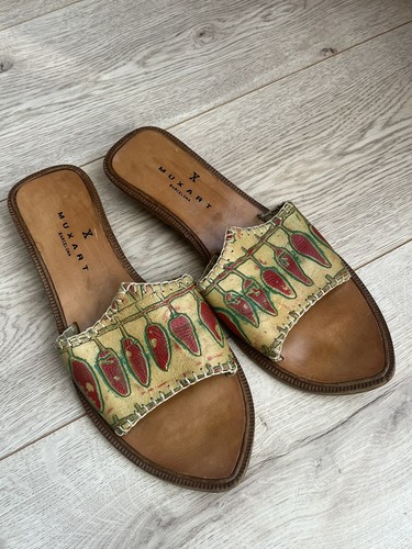 Women vintage leather flippers - women,
