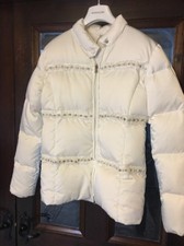 Veste MISS GRANT 12 ans duvet de canard blanc bouffant avec perles et diamants 💎