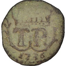 Royaume de Corse, Théodore de Neuhoff, 2-1/2 Soldi, 1736, Orezza, Cuivre, TB