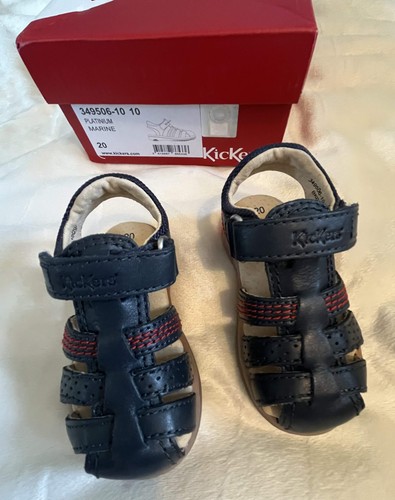 Sandales cuir kickers taille - cuir,