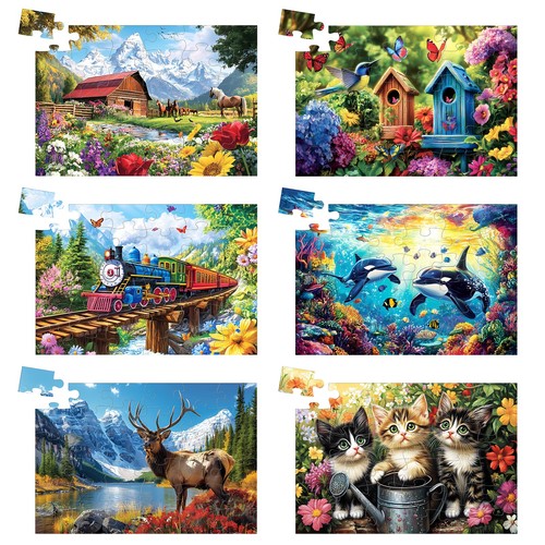 Lot puzzles 36 pièces - 6,