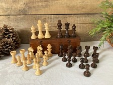1025⚜️ Jouet Jeu Pions Pieces Jeu D'échecs en Bois Feutré Hauteur du Roi 7 Cm