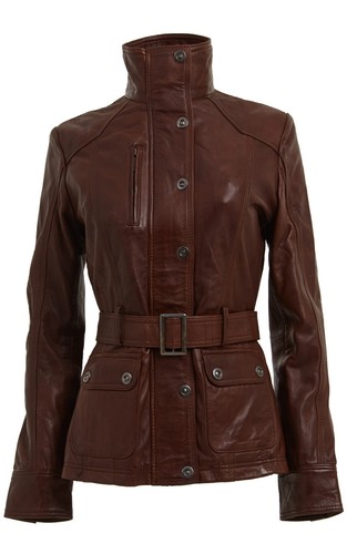 Veste cuir marron - veste,