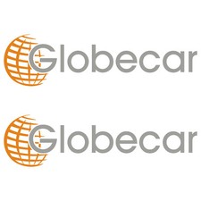 2 x Globecar 50cm x 13,5cm autocollant sticker camping car caravane caravan