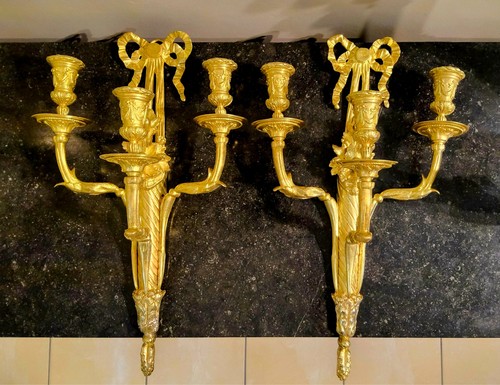 Paire appliques bronzes - paire, en