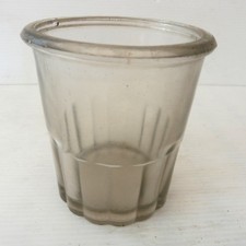 * ANCIEN POT CONFITURE VERRE SOUFFLE DROIT POUR 375 gr 9.5 cm x 9 cm de Ø