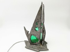 ATYPIQUE LAMPE EN ETAIN ET