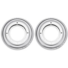 2Pcs Plateau Tournant 5.5 pouces base ronde pour table étagère argent