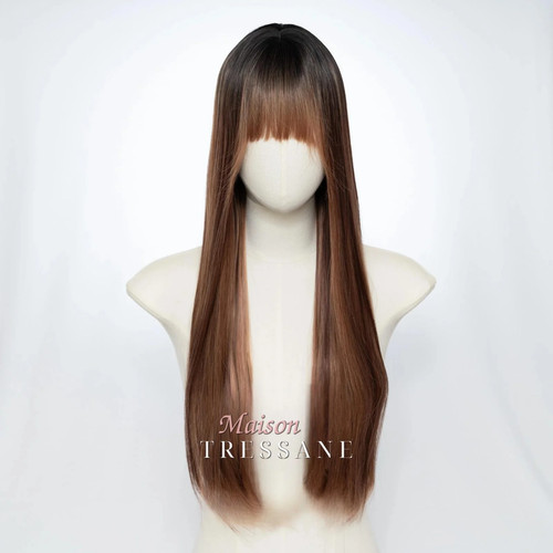 Perruque homme brun - , reflets