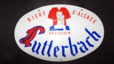 Ancienne petite publicité plastique brasserie bière pression LUTTERBACH Alsace