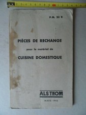 PIECES DE RECHANGE MANUEL ALSTHOM CATALOGUE DE PIECES CUISINE