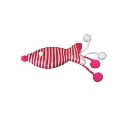 Jouet chat en forme de poisson avec clochette