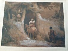 GRAVURE ANCIENNE REHAUSSEE DE GOUACHE 1830 DLG DE FELIX ZIEM BELLE QUALITE