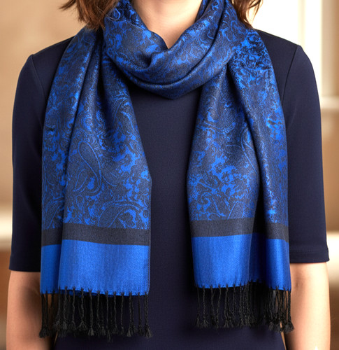 Echarpe pashmina soie laine - echarpe,