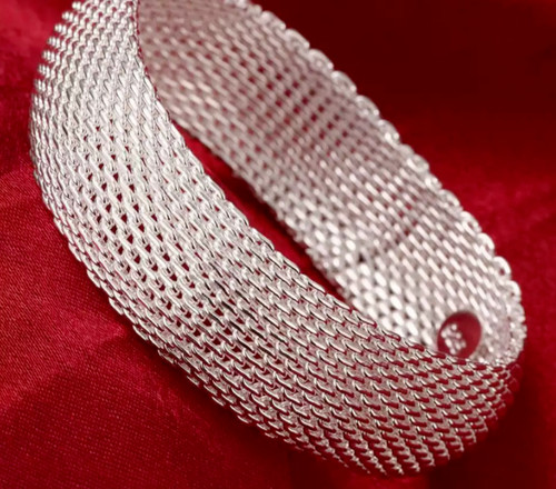 Bracelet tressé argenté 925