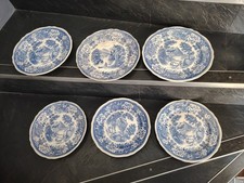6 ASSIETTES PLATES BLEUES BURGENLAND VILLEROY&BOCH