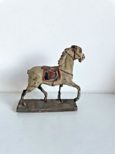Cheval Manège Carrousel Sculpture Figurine Ancien Chevaux bois