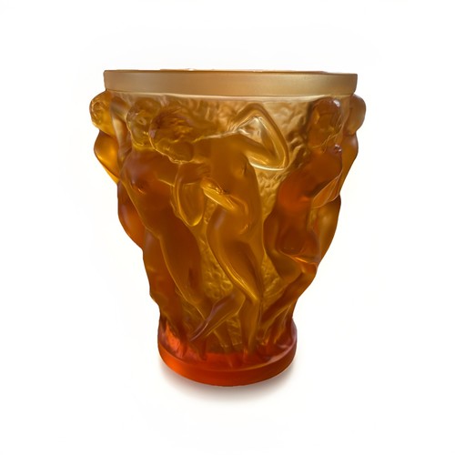 Rare lalique amber bacchantes - lalique,