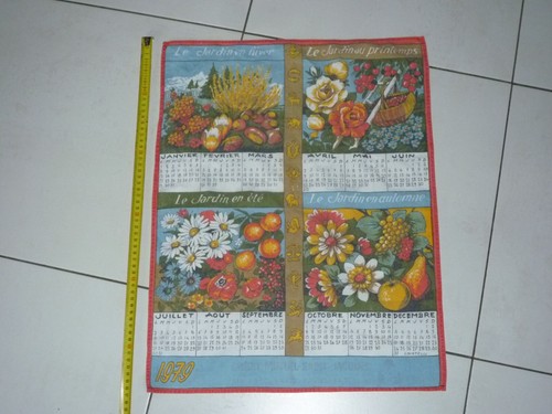 Torchon 1979 tissu calendrier - ,
