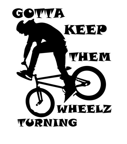 Bmx freestyle vinyl decal - bmx,