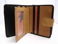 Créateur Femmes Noir Fauve Premium Souple Cuir Véritable Sac Crédit Porte-Cartes