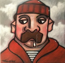 Tableau Portrait Marin Pêcheur Tourrier