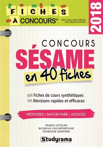 Concours sésame 40 fiches - :,