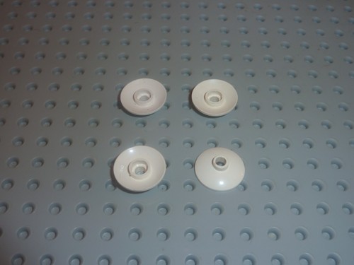 Lego white round - dish, ref