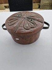 Ancienne Pieces De Cuivre Cocotte Avec Couvercle
