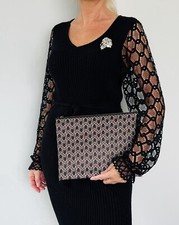 Pochette en toile enduite monogramme MAJE - Etat neuf