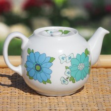 Théière Pillivuyt décor Interlaken fleurs tons bleues numéro 734 France