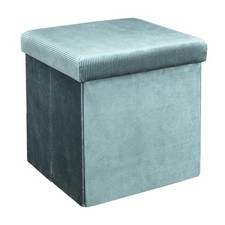 - HD6811 Coffre Pouf Pliable - Rangement Velours Côtelé - Pratique et Moderne...