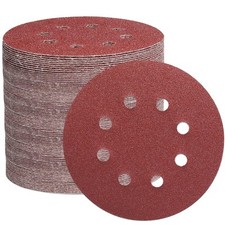 05PCS Disque de Ponçage 125mm, Disques a Poncer Papier Abrasifs 8 trous Idéal p