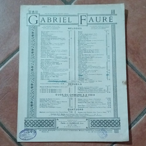Hamelle partition chant - partition,