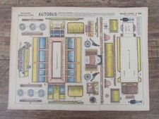 ANCIENNE IMAGERIE EPINAL PELLERIN CONSTRUCTION AUTOBUS  TROLLEYBUS TROCADERO 