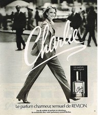 PUBLICITE ADVERTISING 015  1977  CHARLIE  parfum femme de REVLON