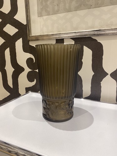 Vase art déco verre fumé - art,