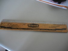 Ancienne règle en bois ECOLIERS PUBLICITAIRE RUBSON 1958-1959