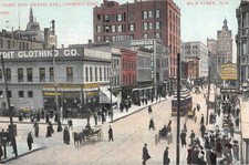 CPA ETATS UNIS D'AMERIQUE / USA / THIRD AND GRAND AVE / LOOKING EAST / MILWAUKEE