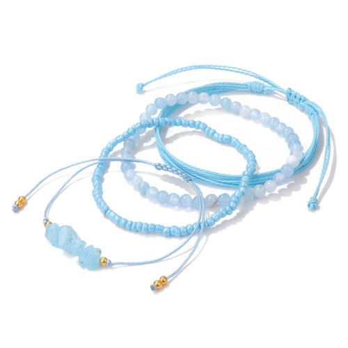 4pcs aquamarine bracelet for - 4pcs,