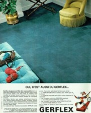 publicité Advertising 0521  1966  Gerflex  revetement sol  dalles type ardoise