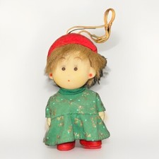 Mascotte UNICEF décoration sapin de Noël sujet en Tissu Vintage