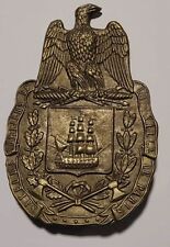 Plaque De Casque Sapeurs-pompiers De Paris Modèle 1852 Laiton Reproduction