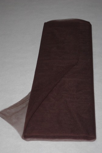 Tulle souple marron chocolat - tulle,
