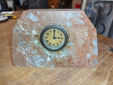Ancienne  HORLOGE MECANIQUE MADE IN FRANCE ART DECO MARBRE 