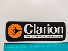 Autocollant Clarion Autoradio Bergamo Sticker Vintage Années 80 Original