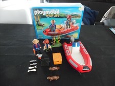 PLAYMOBIL wild life – n°5559 – bateau gonflable avec braconniers
