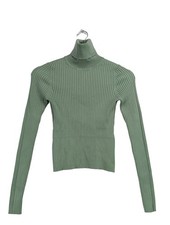 ZARA Pull-over à col roulé Dames Pull T EU 36 vert style décontracté