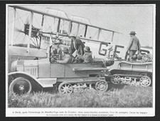 1923  --  BERCK . ATTERRISSAGE AVION HANDLEY PAGE ET AUTOCHENILLES . 3X044