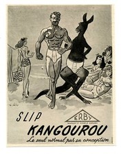 1949 : ERBY, Slip Kangourou, conception normale (publicity, advertising)